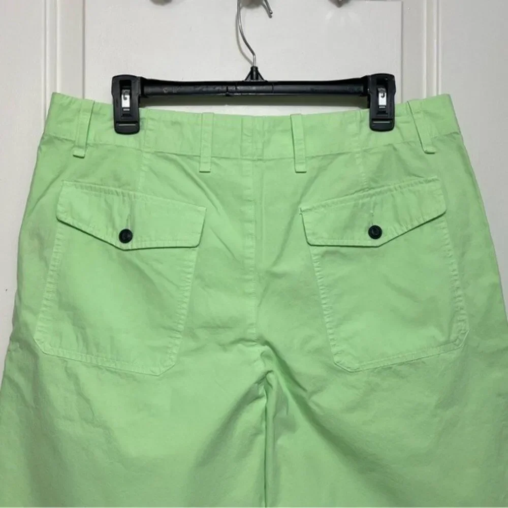 Rag & Bone Cliffe Peached Cotton Field Shorts in Green Size 33